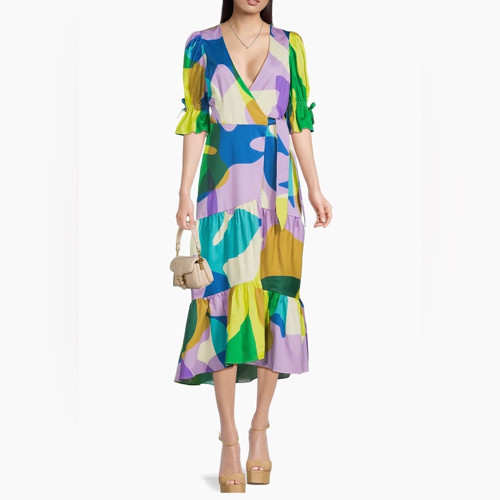 Hutch Marisol Printed Wrap Midi Dress